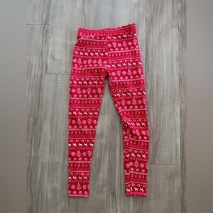 Shosho Red and White Holiday Leggings